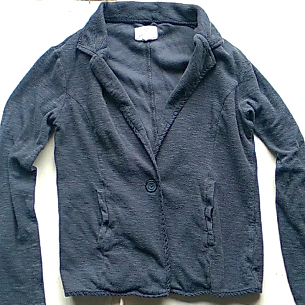 Caslon gray Cotton  Knit Blazer